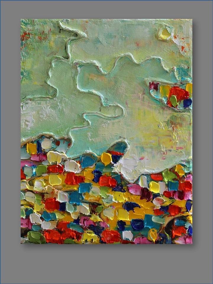 720x960 Landscape Original Mixed Media Abstract Painting - Mixed Media Painting