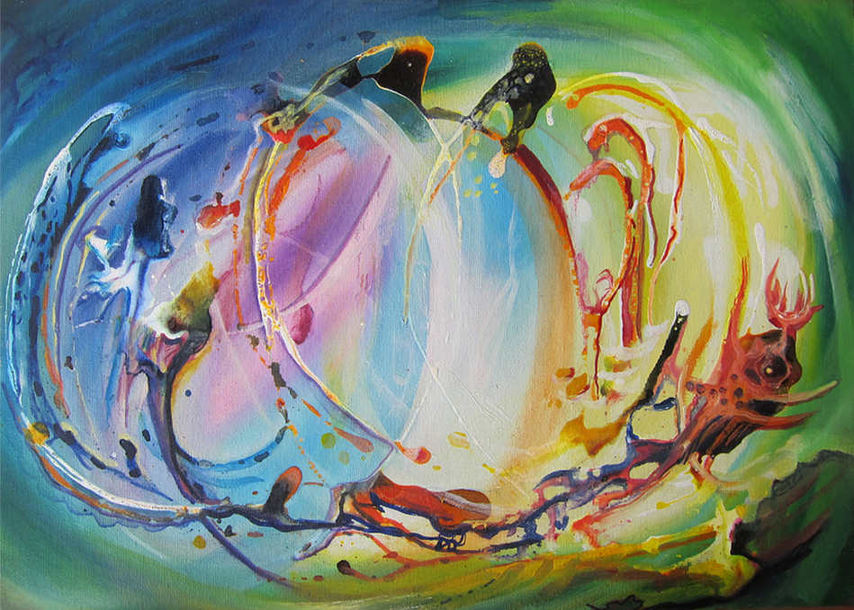 949x678 Surreal Mixed Media Paintings - Mixed Media Painting