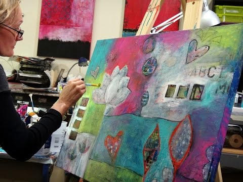 480x360 Intuitive Painting Acrylic Painting Mixed Media Techniques - Mixed Media Painting