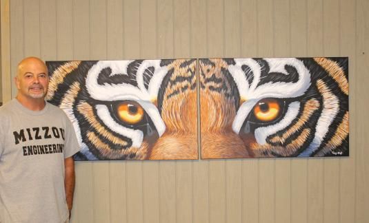 535x324 Original Paintings On Stretched Canvas. Tiger Fans Favorite! Great - Mizzou Painting