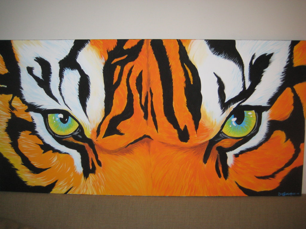 1024x768 Tiger Eyes 02 By Breakerjoe - Mizzou Painting