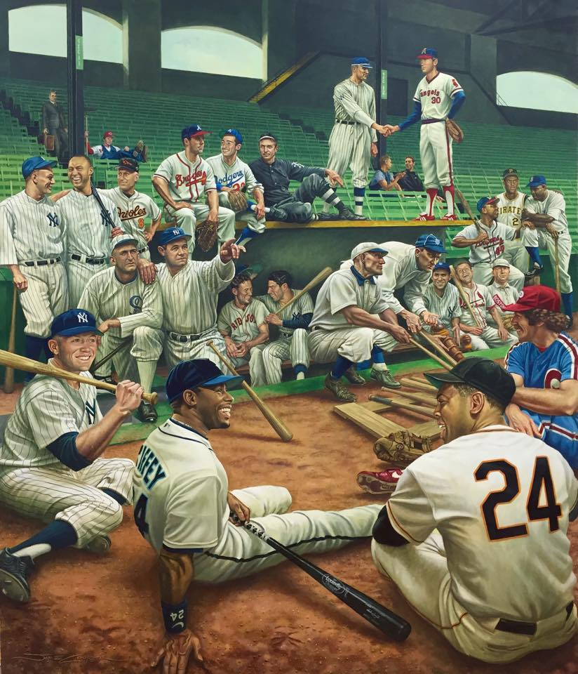 824x960 Jamie Cooper Wraps Up His Latest Mlb Masterpiece Sports Card Info - Mlb Painting