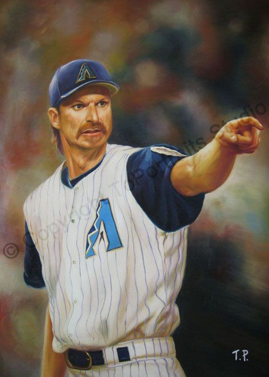 550x771 Randy Johnson Arizona Diamondbacks - Mlb Painting