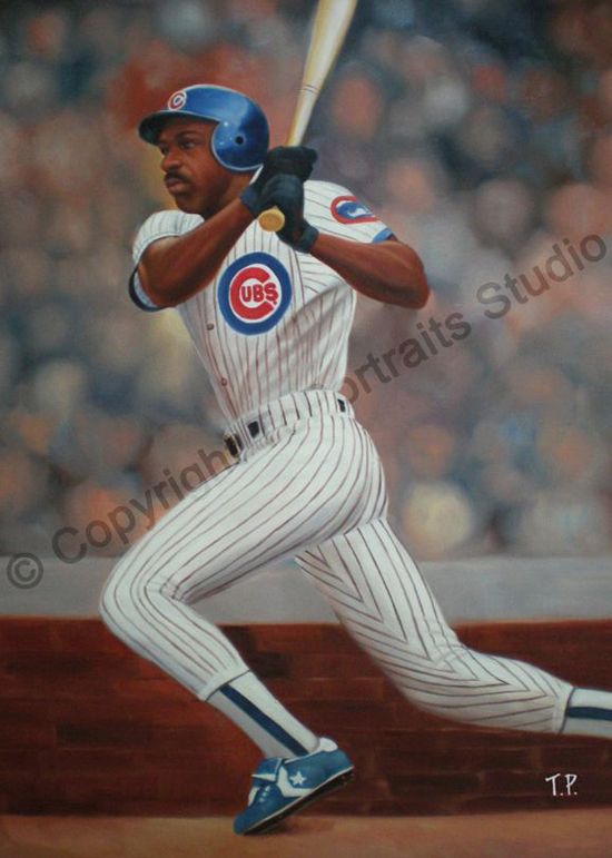 550x771 Andre Dawson Chicago Cubs - Mlb Painting