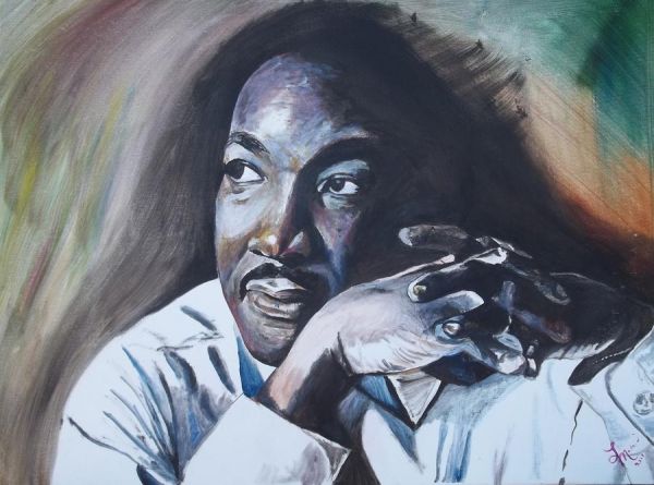 600x445 Martin Luther King Jr Mlk Painting By Lee Madrid - Mlk Painting