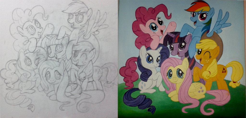 1024x492 Mlp Oil Painting By J5a4 - Mlp Painting