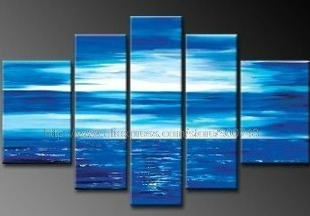 611x427 Blue Abstract Painting Seaspace Wall Art Modern Art Home - Mo Painting