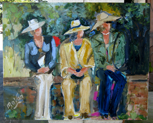 500x400 Three Ladies, Two Different Ways - Mo Painting