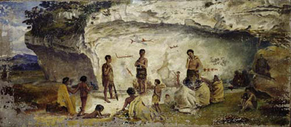 599x262 New Zealand Maori Caverock Art New Zealand Travel Blog - Moa Painting