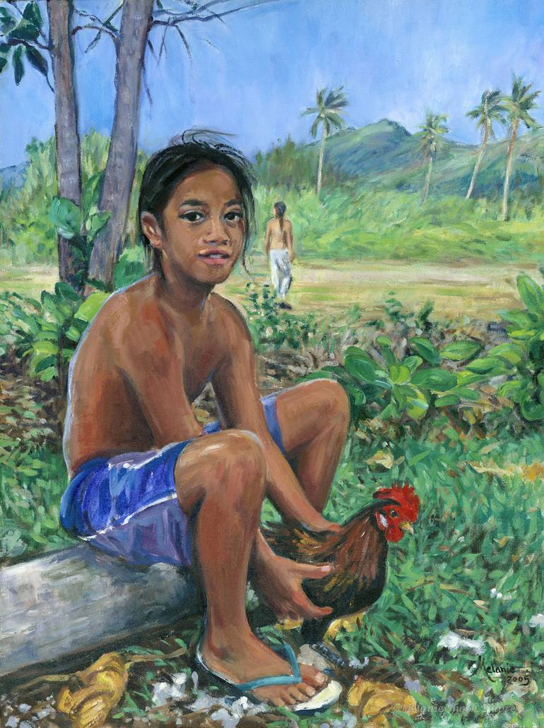 770x1031 Saatchi Art Penei'A E Te Moa Painting By Melanie Dupre - Moa Painting