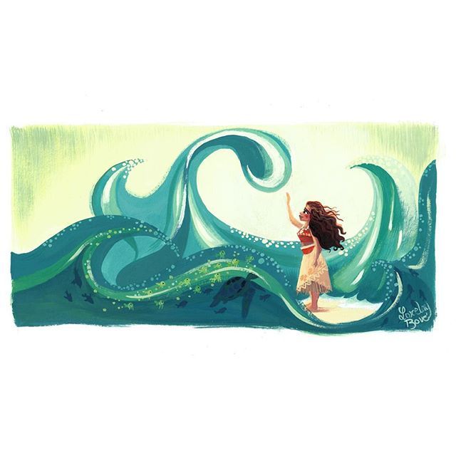 640x640 Painting Of Moana For Disney Fine Arts - Moana Painting
