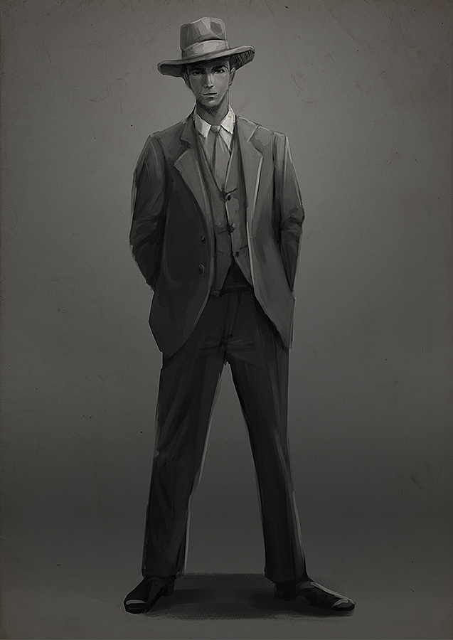 637x900 Mobster Sketch By Teslarock - Mobster Painting