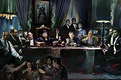 425x283 Buyartforless Gangster Last Supper By Ylli Haruni - Mobster Painting