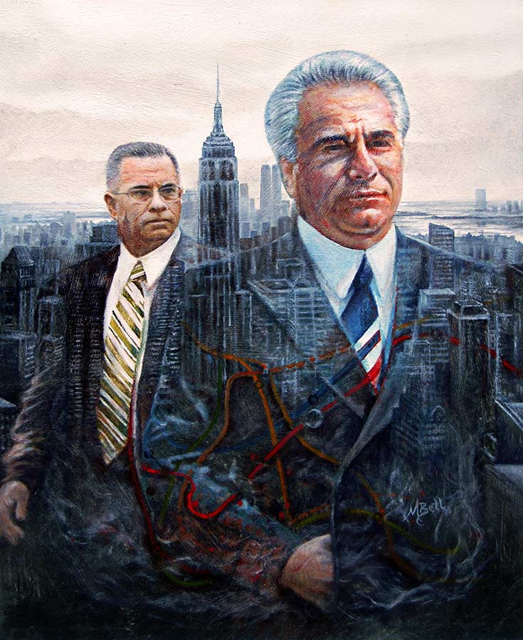 735x900 Gangster Art By Michael Bell Features Paintings For The Late John - Mobster Painting