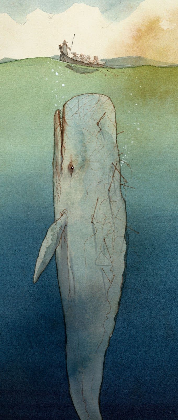 681x1600 Moby Dick Character Design References Find More - Moby Dick Painting