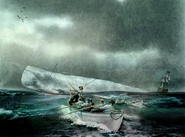 600x447 Moby Dick By Chrisrawlins - Moby Dick Painting