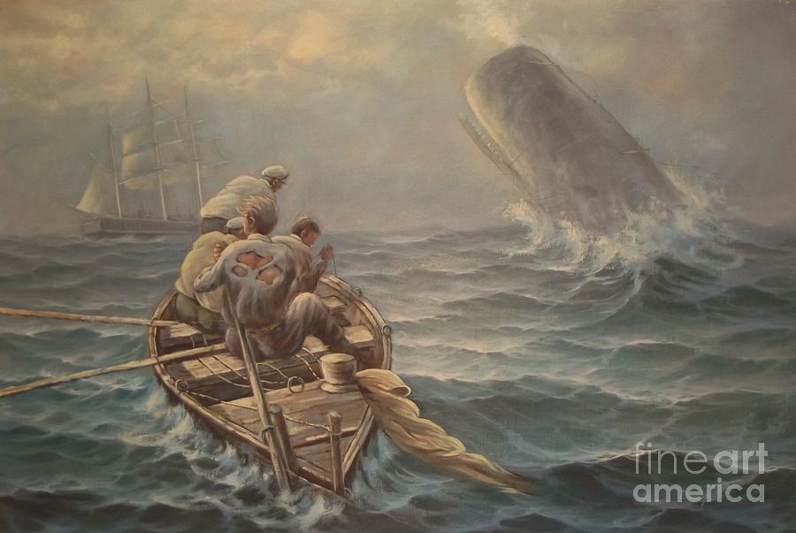 900x603 Our Moby Dick Painting By David Forbis Photograph By Rory Cubel - Moby Dick Painting