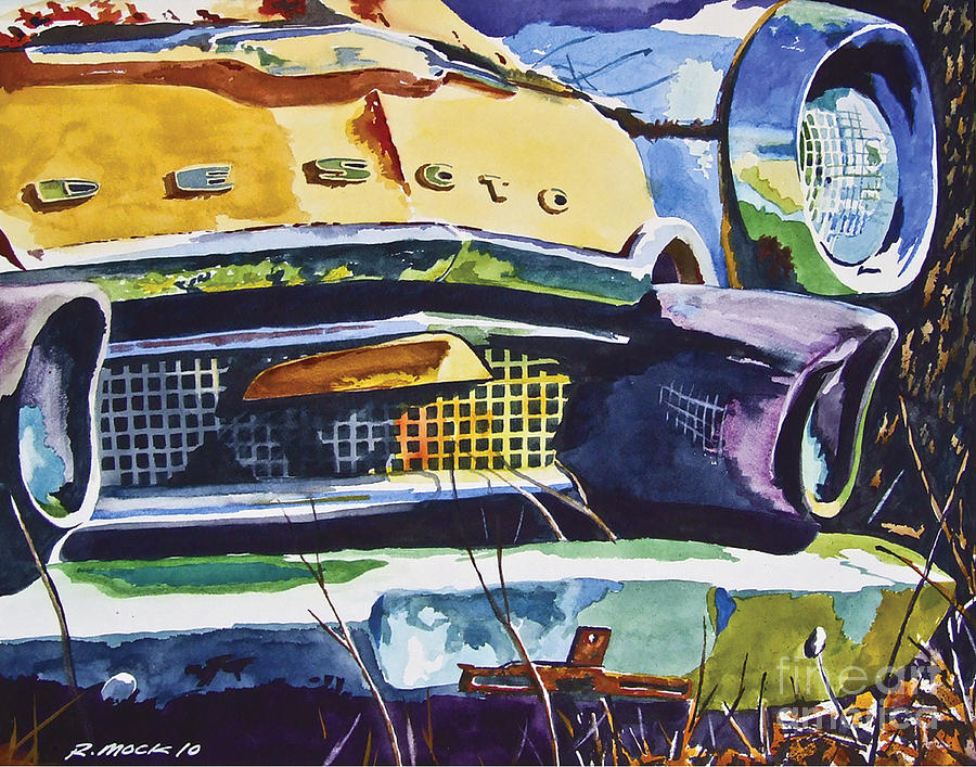 900x707 1956 Desoto Abstract Painting By Rick Mock - Mock Painting