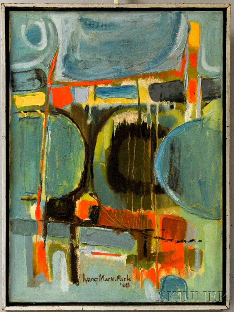 750x1000 Park Hyang Mock (Korean, 20th Century) Abstract Composition - Mock Painting