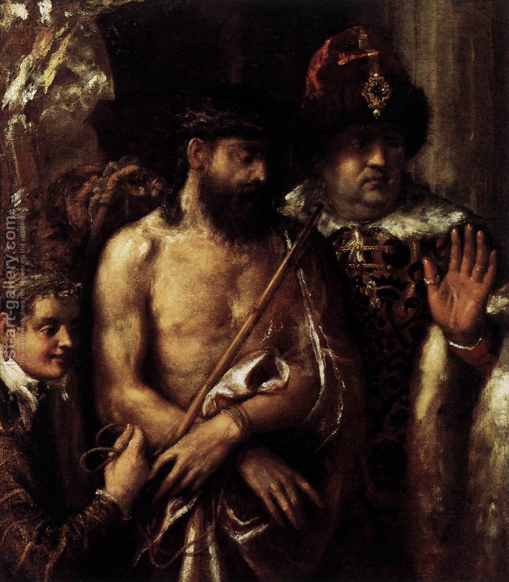 1000x1142 Mocking Of Christ Tiziano Vecellio (Titian) Reproduction 1st Art - Mocking Of Christ Painting