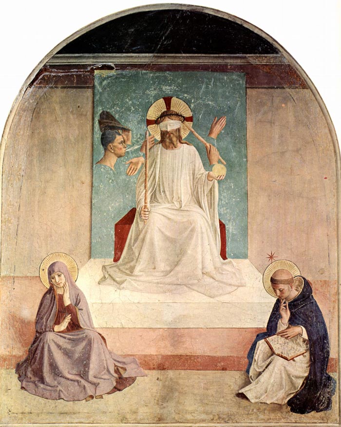 700x876 Art In Tuscany Fra Angelico The Mocking Of Christ Podere - Mocking Of Christ Painting