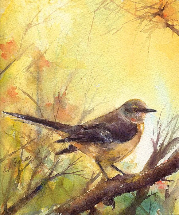 583x700 Mockingbird - Mockingbird Painting