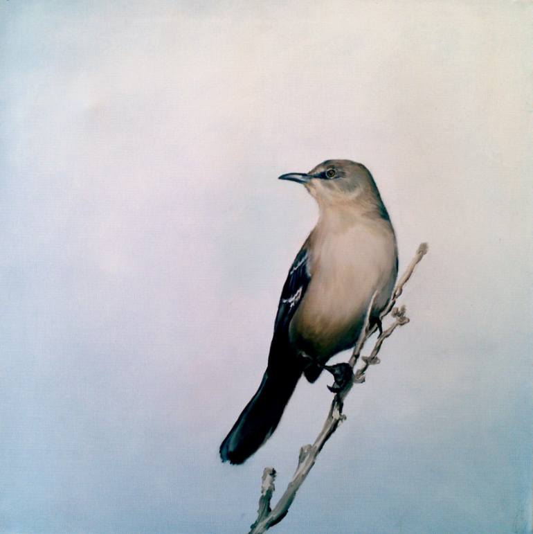 770x771 Saatchi Art Mockingbird 1 [Sold] Painting By Monica Taylor - Mockingbird Painting