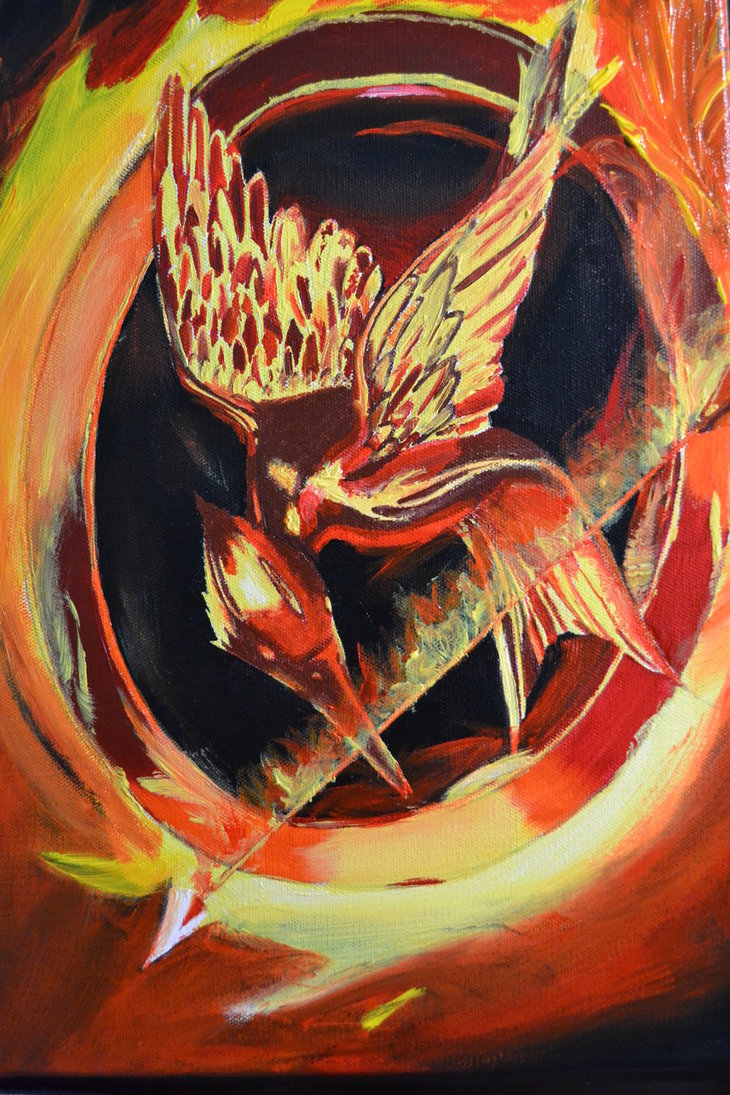 730x1095 Mockingjay Painting (Finished) By Teirra Misaki - Mockingjay Painting
