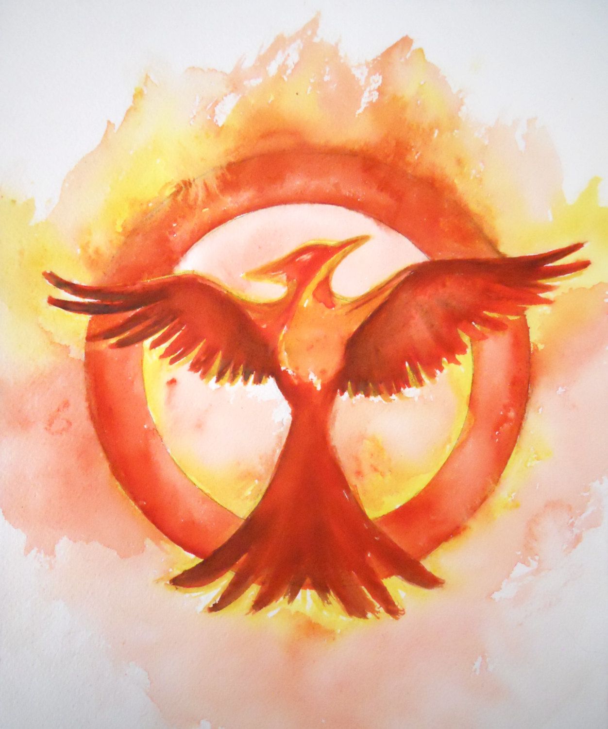 1252x1500 Mockingjay Watercolor Painting Catching Fire By Kisshoten - Mockingjay Painting
