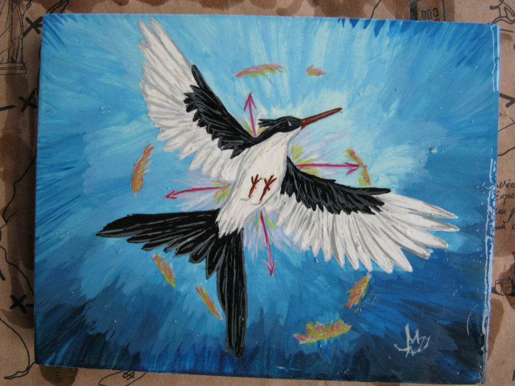 1024x768 Mockingjay By Laddy Of Fire - Mockingjay Painting