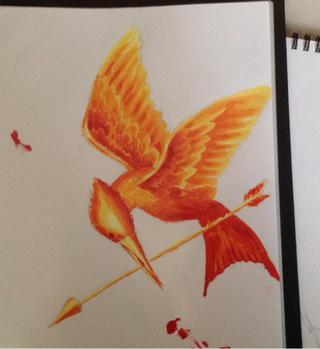 320x349 My Attempt - Mockingjay Painting
