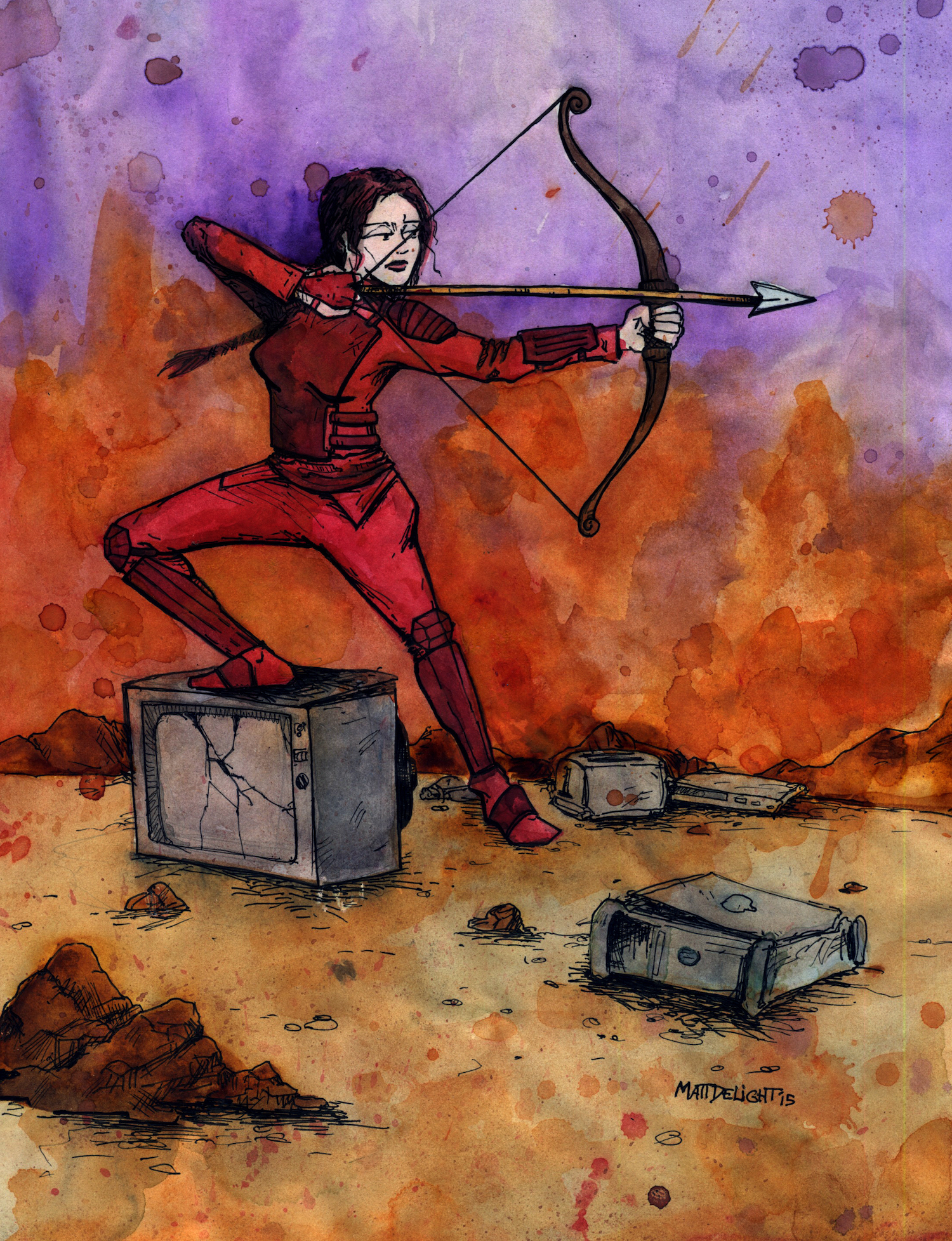 1500x1955 The Hunger Games Mockingjay Part 2 Movie Review Never Ending - Mockingjay Painting