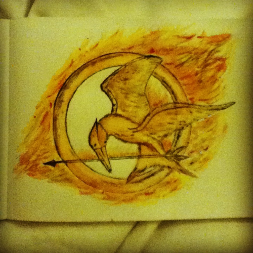 500x500 You'Re My Kryptonite, My Mockingjay Painting ) - Mockingjay Painting