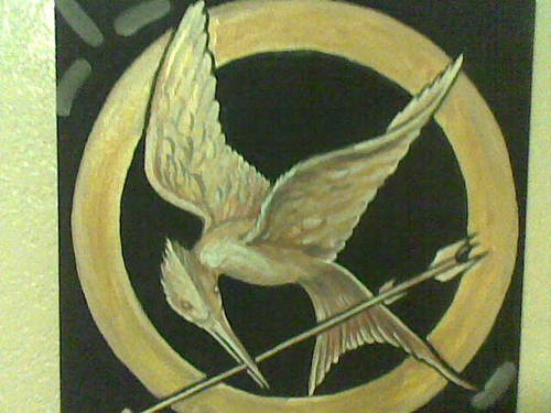 500x375 Hunger Games Painting, Mockingjay - Mockingjay Painting