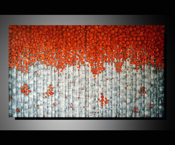 570x473 Original Modern Fine Art 40x24 Home From Zarasshop On Etsy - Modern Acrylic Painting