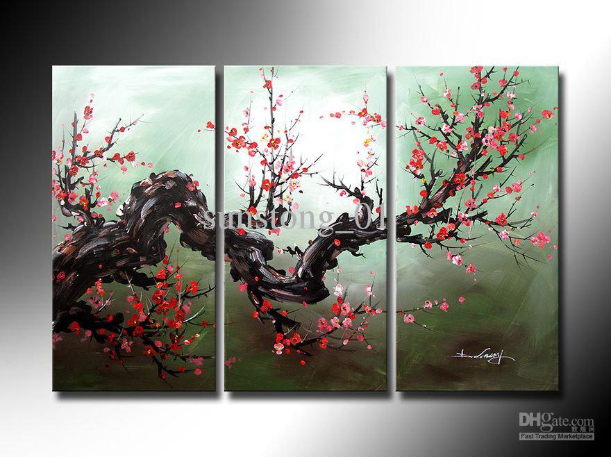 880x658 Oil Painting Modern Flower On Canvas With Frame Top Quality - Modern Canvas Painting