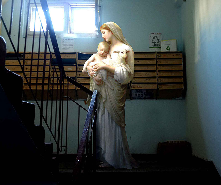 880x737 People From Classic Paintings Inserted Into Modern City Life (Part - Modern Classical Painting