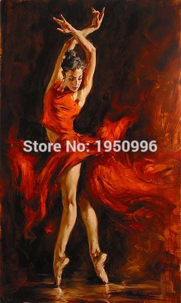 360x600 Hot Modern Paintings Decor Wall Chinese Ballet Woman Portrait Oil - Modern Dance Painting