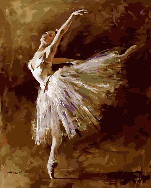 512x640 Online Shop Hq Ballet Girl Modern Dance Oil Painting Decor - Modern Dance Painting