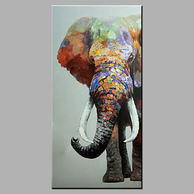 384x384 Sola Mano Pura Abstracta Moderna Dibujar Listo Para Colgar - Modern Elephant Painting