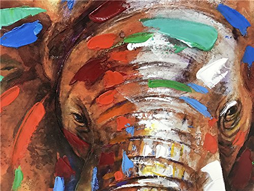 500x375 Crescent Art Original Design Modern Abstract Elephant - Modern Elephant Painting