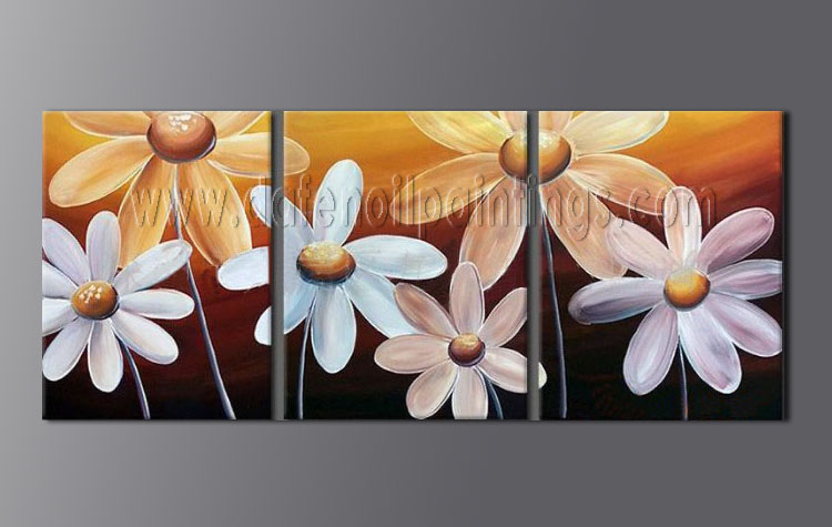 750x475 Modern Oil Paintings On Canvas Flower Painting Set08079 [Set08079 - Modern Flower Painting