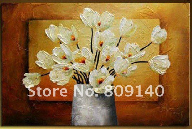 620x417 Abstract White Purple Rose Flower Oil Painting Canvas Modern - Modern Flower Painting