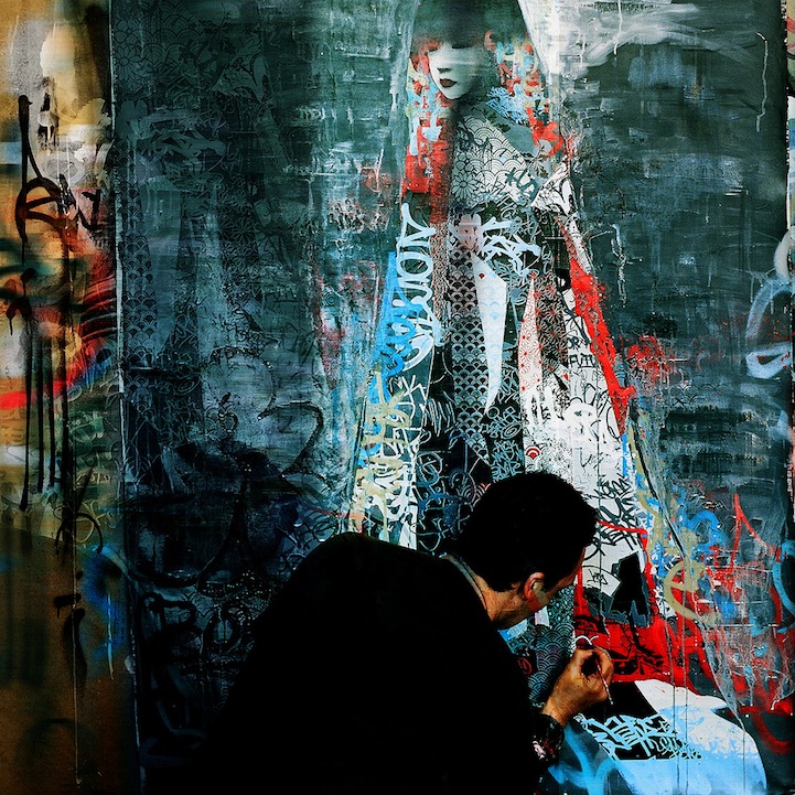 721x721 Geisha Girl Reinterpreted Through Modern Art - Modern Geisha Painting