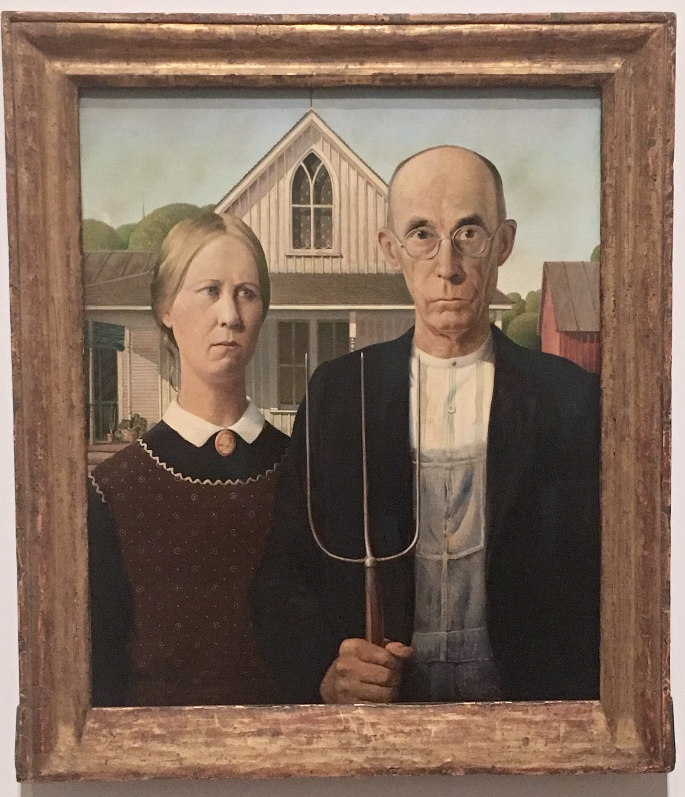 2217x2580 Modern Art Monday Presents American Gothic By Grant Wood - Modern Gothic Painting