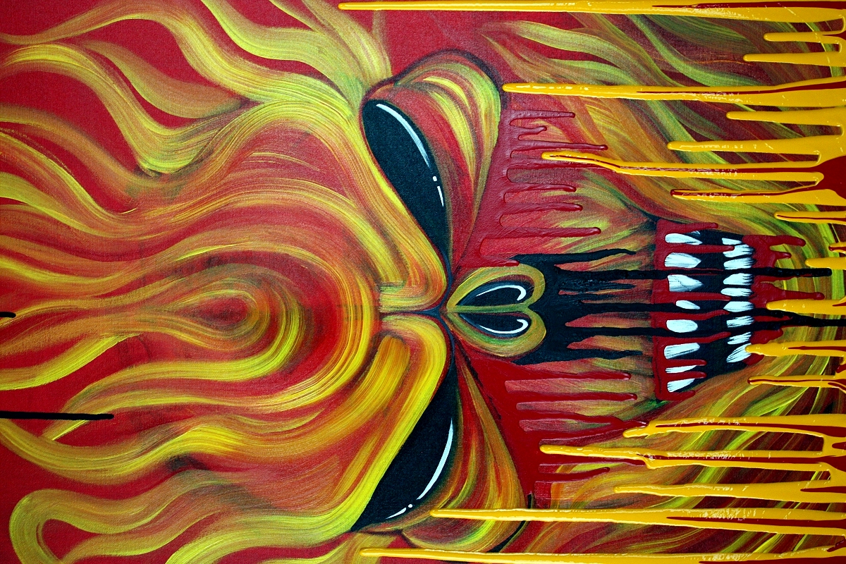 1200x800 Red Abstract Art Heart Of Art Blog - Modern Gothic Painting