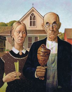 236x304 American Gothic Parody By Launchpro American Gothic Spoofs - Modern Gothic Painting
