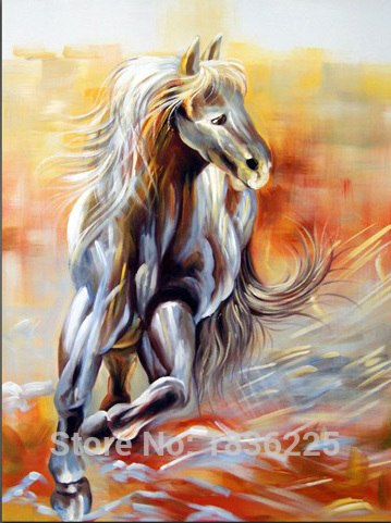 359x481 High Quality Handmade Running Horse Oil Painting Bulk Canvas - Modern Horse Painting