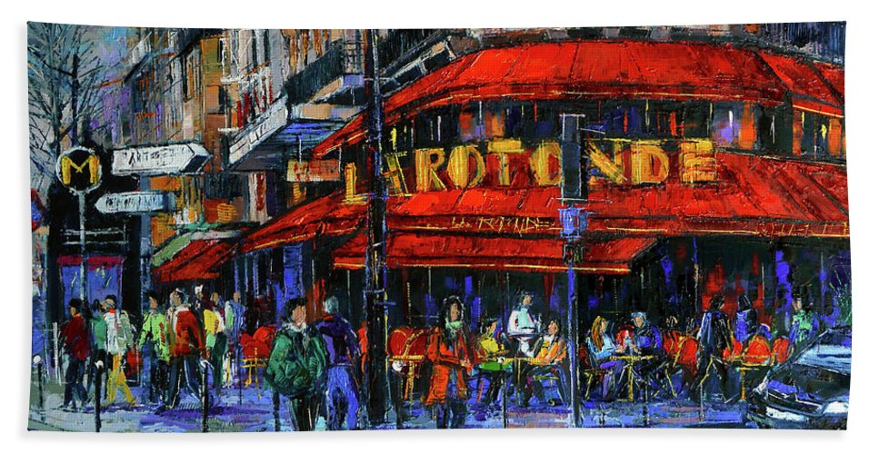 967x500 La Rotonde Paris Modern Impressionist Palette Knife Oil Painting - Modern Impressionism Palette Knife Oil Painting
