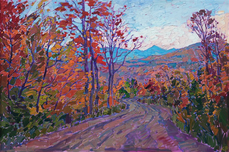 800x530 Autumn Path - Modern Impressionist Painting